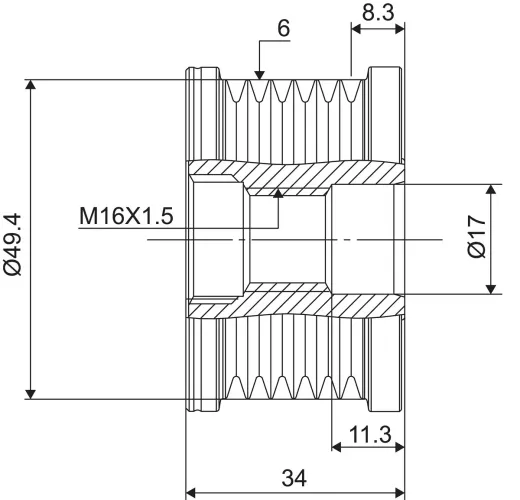 Generatorfreilauf VALEO 588119 Bild Generatorfreilauf VALEO 588119