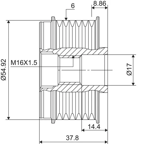 Generatorfreilauf VALEO 588121 Bild Generatorfreilauf VALEO 588121