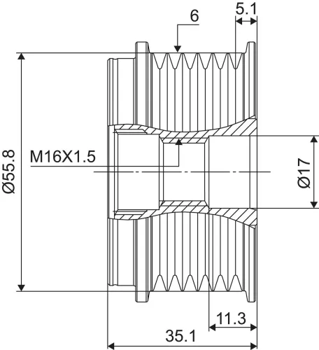 Generatorfreilauf VALEO 588128 Bild Generatorfreilauf VALEO 588128