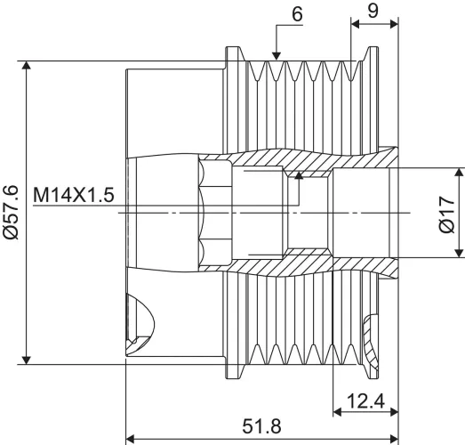 Generatorfreilauf VALEO 588131 Bild Generatorfreilauf VALEO 588131