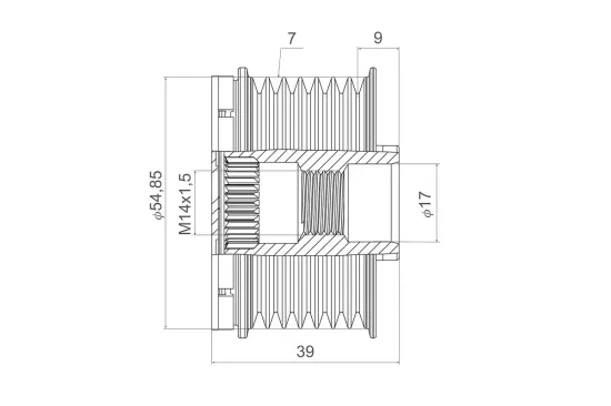 Generatorfreilauf VALEO 588441 Bild Generatorfreilauf VALEO 588441