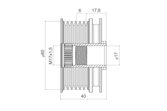 Generatorfreilauf VALEO 588443 Bild Generatorfreilauf VALEO 588443