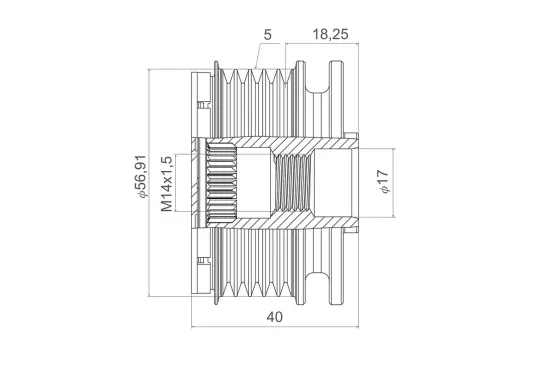 Generatorfreilauf VALEO 588445 Bild Generatorfreilauf VALEO 588445