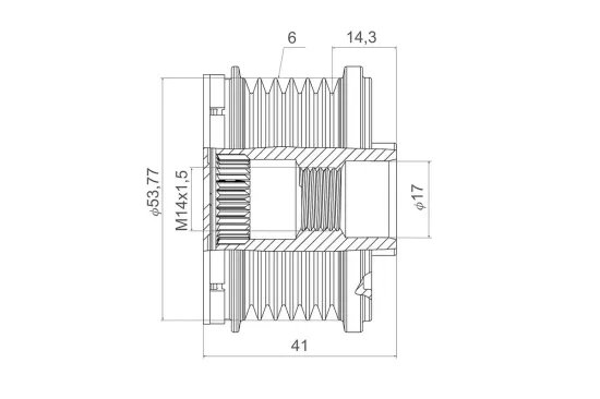 Generatorfreilauf VALEO 588448 Bild Generatorfreilauf VALEO 588448