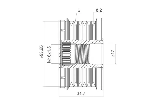 Generatorfreilauf VALEO 588452 Bild Generatorfreilauf VALEO 588452