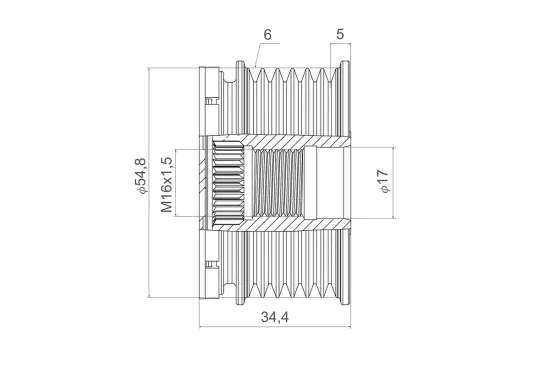Generatorfreilauf VALEO 588454 Bild Generatorfreilauf VALEO 588454