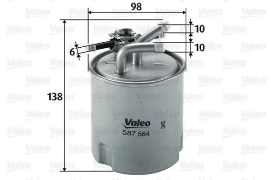 Kraftstofffilter VALEO 587564 Bild Kraftstofffilter VALEO 587564