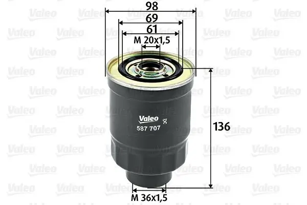 Kraftstofffilter VALEO 587707