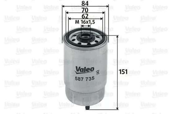 Kraftstofffilter VALEO 587735 Bild Kraftstofffilter VALEO 587735