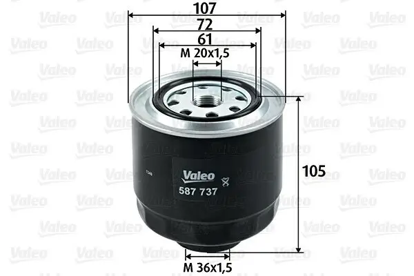 Kraftstofffilter VALEO 587737