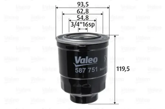 Kraftstofffilter VALEO 587751 Bild Kraftstofffilter VALEO 587751