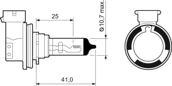 Glühlampe, Fernscheinwerfer 12 V 55 W H11 VALEO 032525 Bild Glühlampe, Fernscheinwerfer 12 V 55 W H11 VALEO 032525