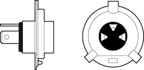 Glühlampe, Fernscheinwerfer 12 V 60/55 W H4 VALEO 032509