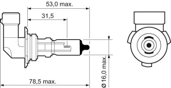 Glühlampe, Fernscheinwerfer 12 V 51 W Halogen HB4 VALEO 032015 Bild Glühlampe, Fernscheinwerfer 12 V 51 W Halogen HB4 VALEO 032015