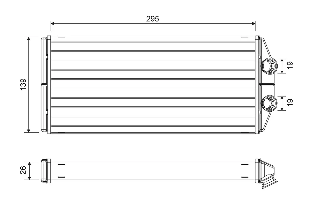 Wärmetauscher, Innenraumheizung VALEO 811504