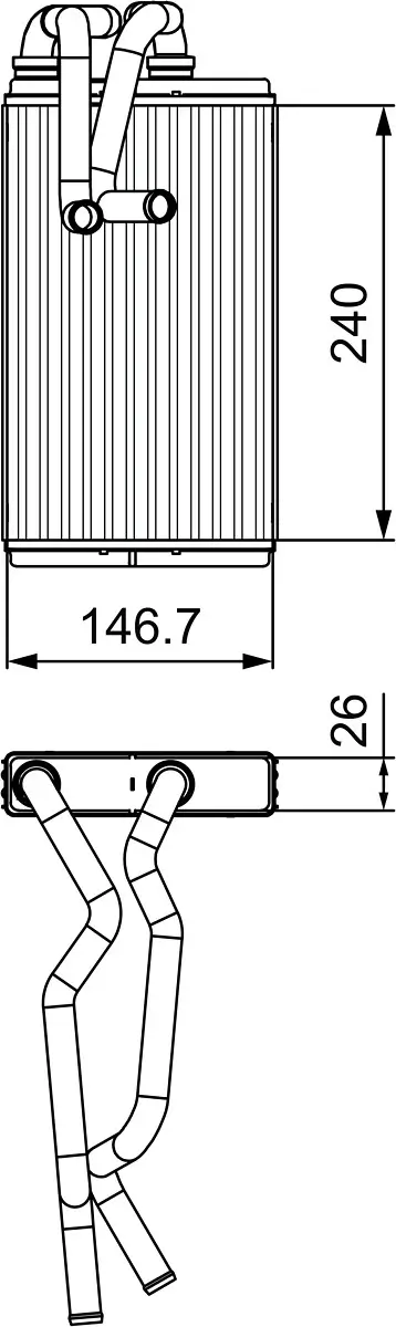 Wärmetauscher, Innenraumheizung VALEO 811525