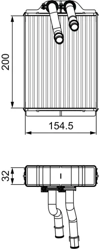 Wärmetauscher, Innenraumheizung VALEO 811551 Bild Wärmetauscher, Innenraumheizung VALEO 811551