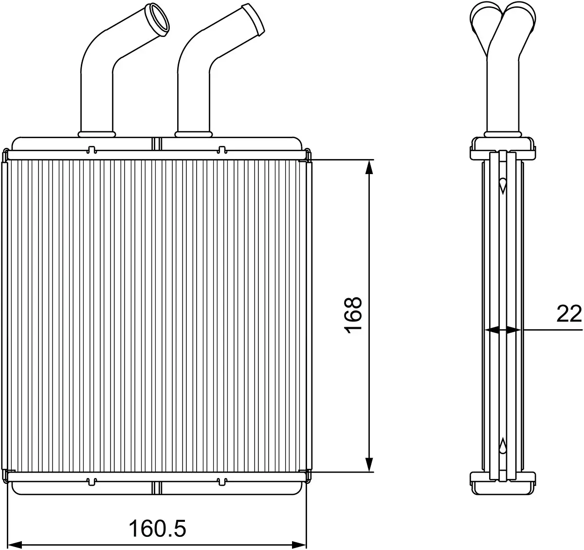 Wärmetauscher, Innenraumheizung VALEO 811562