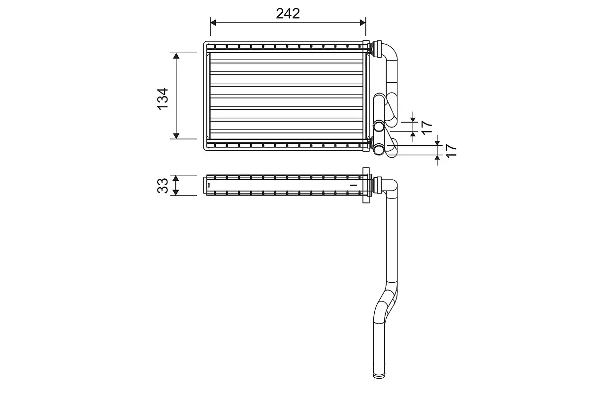 Wärmetauscher, Innenraumheizung VALEO 811578