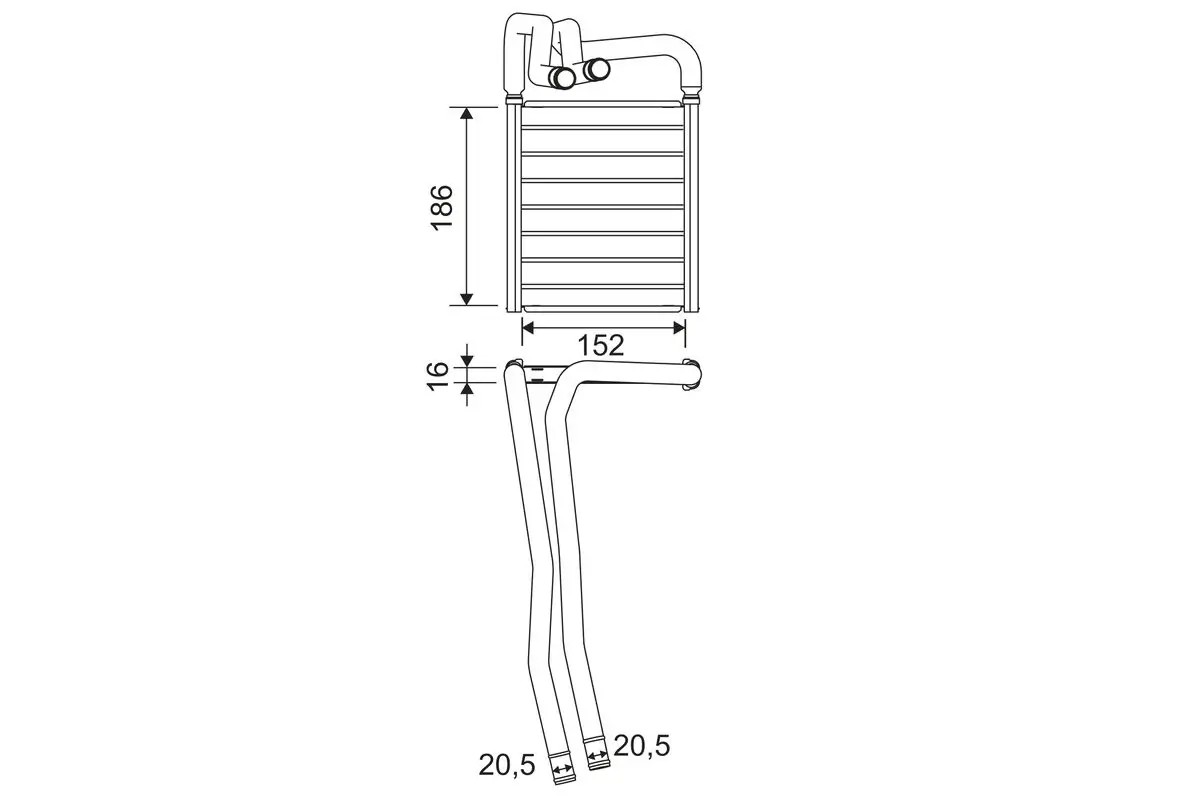 Wärmetauscher, Innenraumheizung VALEO 811605