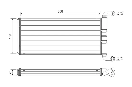 Wärmetauscher, Innenraumheizung VALEO 811643 Bild Wärmetauscher, Innenraumheizung VALEO 811643