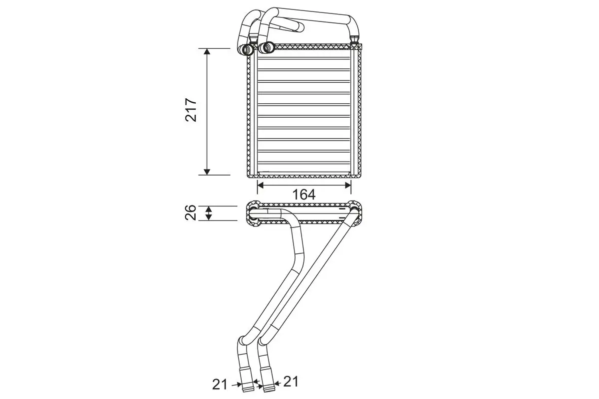 Wärmetauscher, Innenraumheizung VALEO 811653