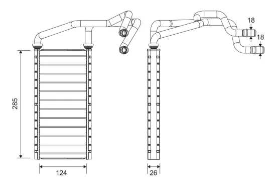Wärmetauscher, Innenraumheizung VALEO 811657 Bild Wärmetauscher, Innenraumheizung VALEO 811657