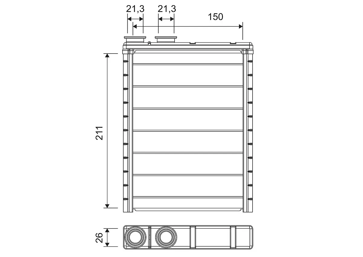 Wärmetauscher, Innenraumheizung VALEO 811671