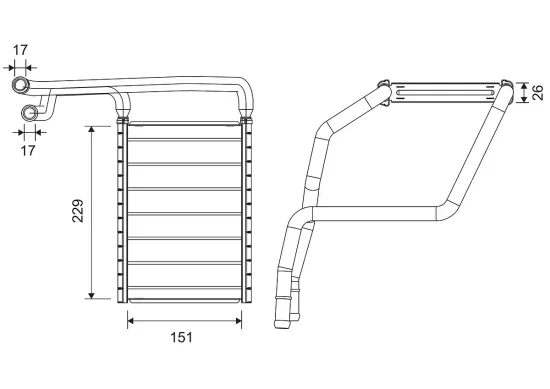 Wärmetauscher, Innenraumheizung VALEO 811677 Bild Wärmetauscher, Innenraumheizung VALEO 811677