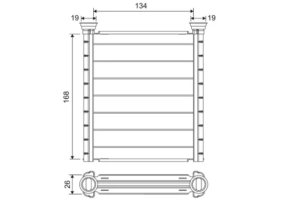 Wärmetauscher, Innenraumheizung VALEO 811689 Bild Wärmetauscher, Innenraumheizung VALEO 811689