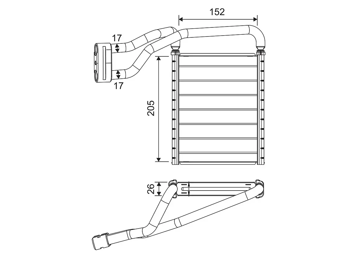 Wärmetauscher, Innenraumheizung VALEO 811690
