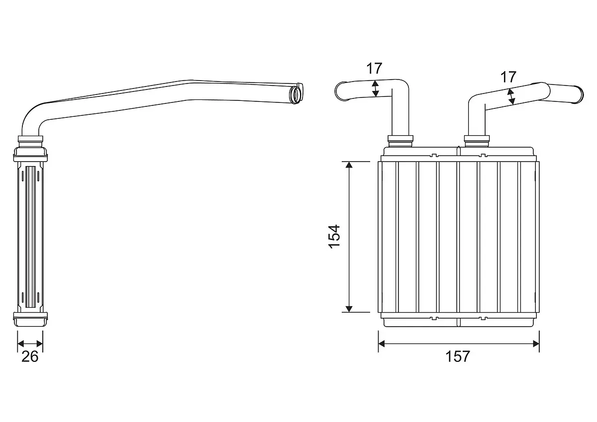 Wärmetauscher, Innenraumheizung VALEO 811691