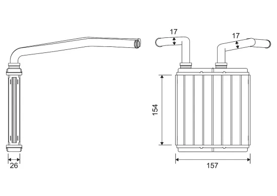 Wärmetauscher, Innenraumheizung VALEO 811691 Bild Wärmetauscher, Innenraumheizung VALEO 811691