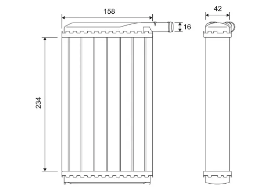 Wärmetauscher, Innenraumheizung VALEO 812034 Bild Wärmetauscher, Innenraumheizung VALEO 812034