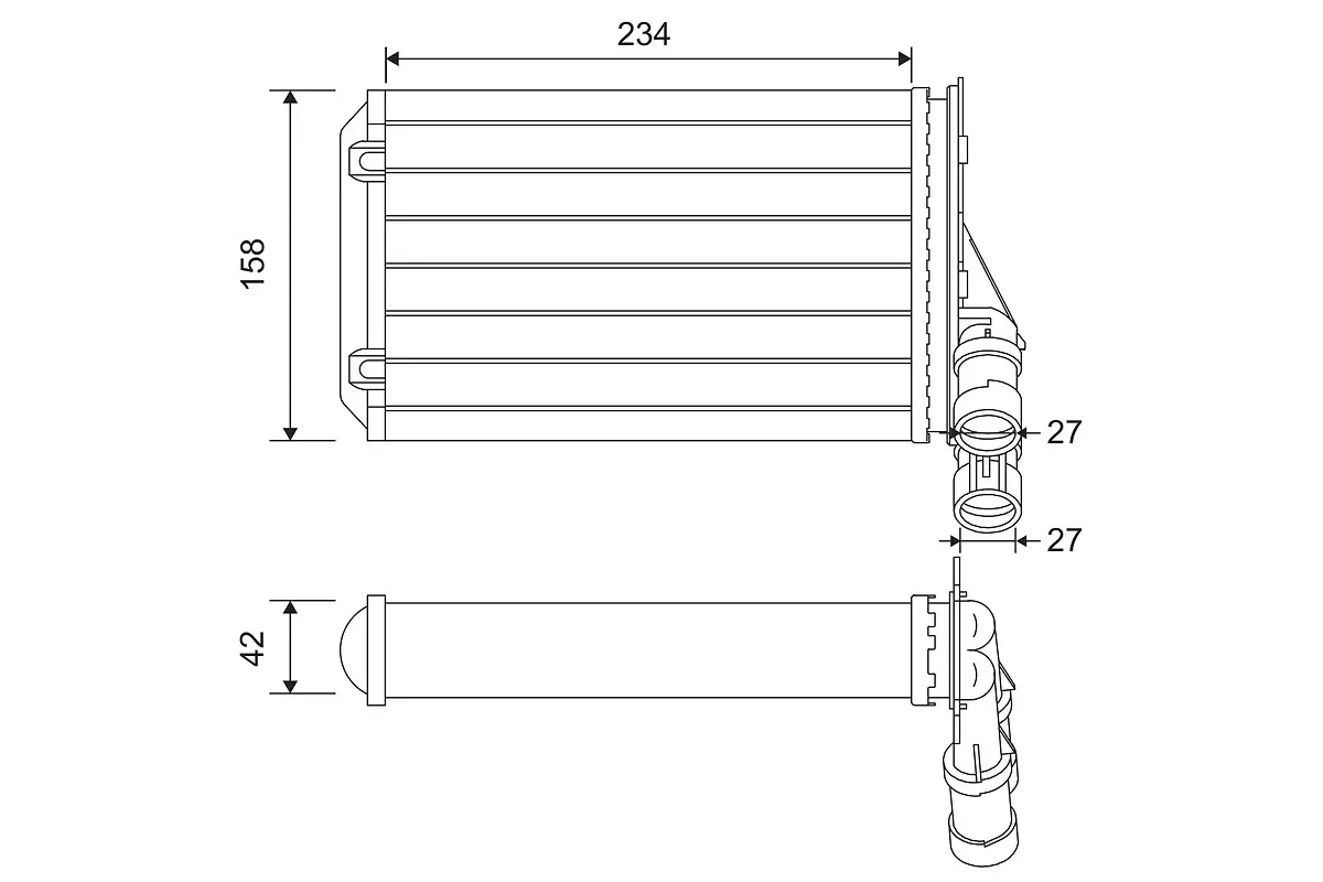 Wärmetauscher, Innenraumheizung VALEO 812044