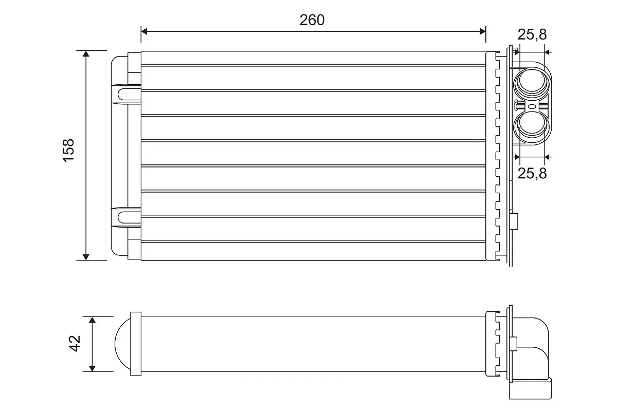 Wärmetauscher, Innenraumheizung VALEO 812048