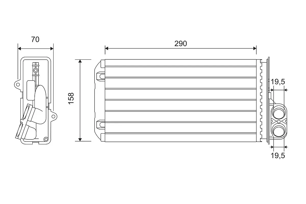 Wärmetauscher, Innenraumheizung VALEO 812212