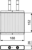 Wärmetauscher, Innenraumheizung VALEO 812442