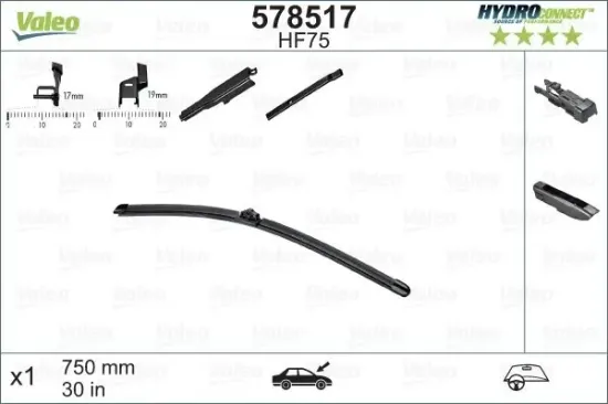 Wischblatt fahrerseitig VALEO 578517 Bild Wischblatt fahrerseitig VALEO 578517