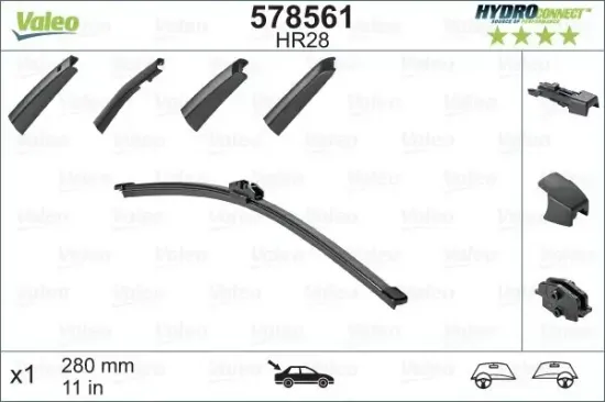 Wischblatt hinten VALEO 578561 Bild Wischblatt hinten VALEO 578561