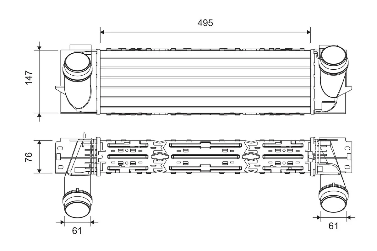 Ladeluftkühler VALEO 818252