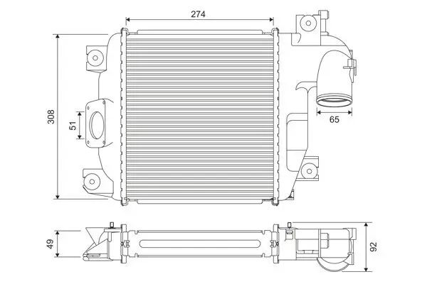 Ladeluftkühler VALEO 818321