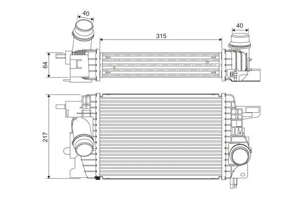 Ladeluftkühler VALEO 818399