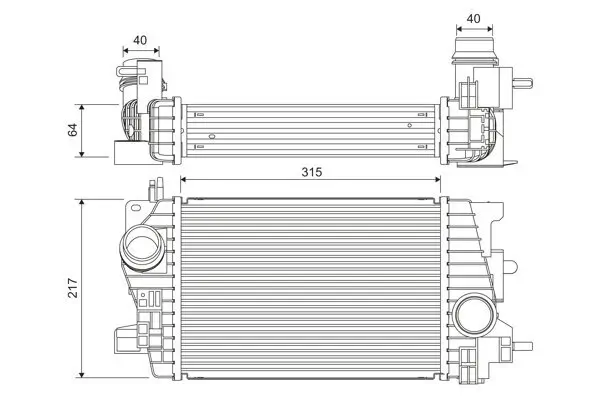 Ladeluftkühler VALEO 818537