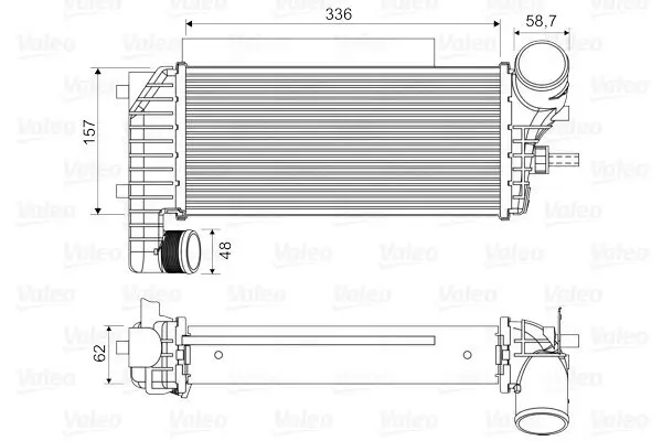 Ladeluftkühler VALEO 818604