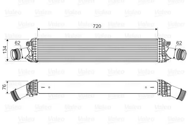 Ladeluftkühler VALEO 818654