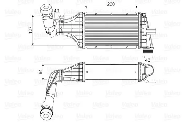 Ladeluftkühler VALEO 818660