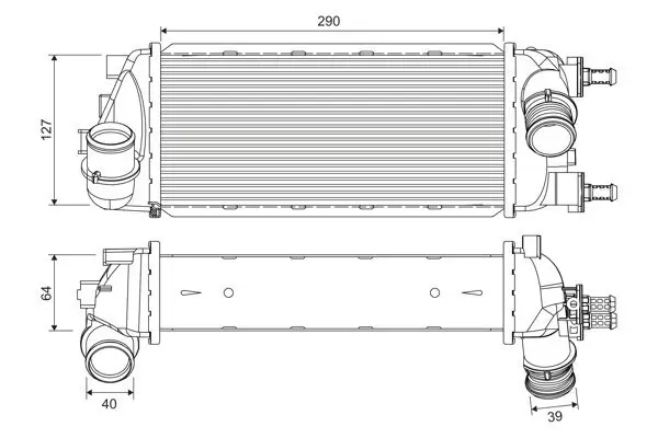 Ladeluftkühler VALEO 818695