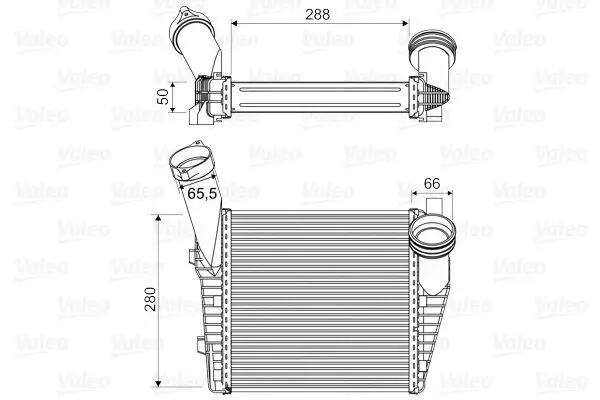 Ladeluftkühler links VALEO 818814