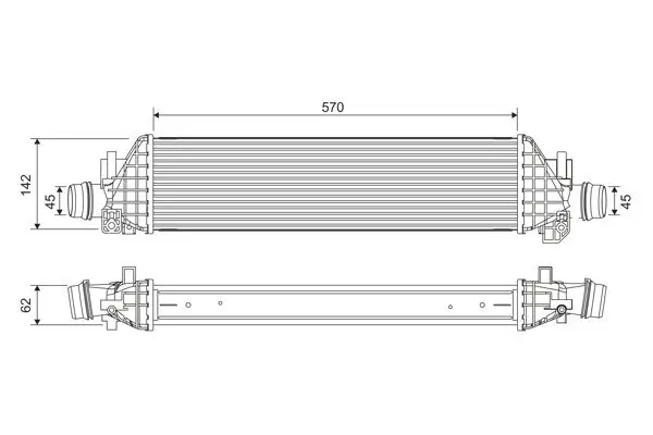Ladeluftkühler VALEO 822904